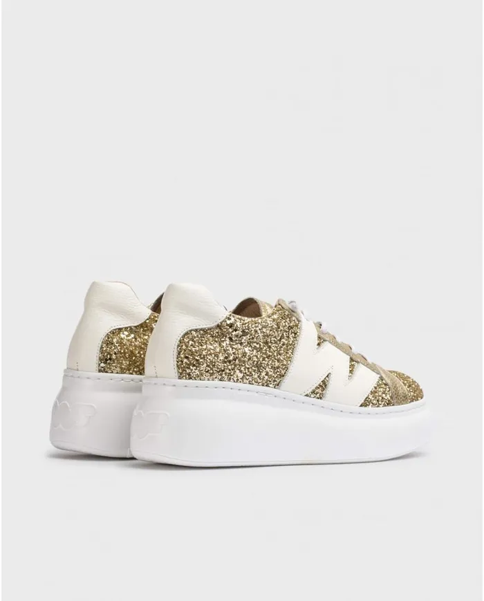 Women Platinum Glitter DORITA Sneaker Wonders Platforms Women Platinum Glitter DORITA Sneaker Wonders Platforms