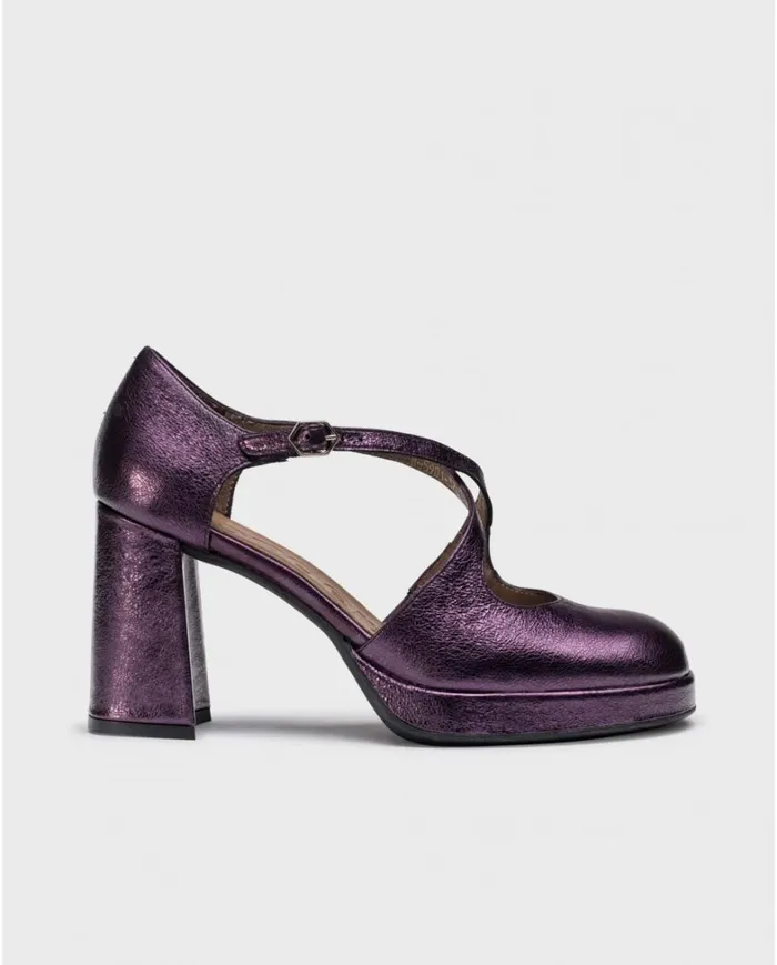Women Purple TAKI High Heels Wonders Platforms