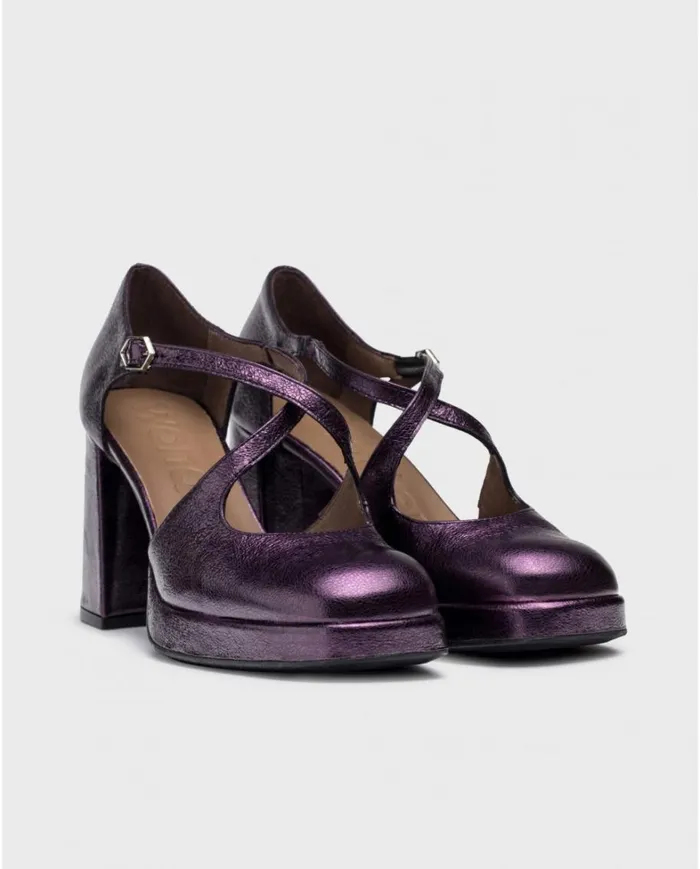 Women Purple TAKI High Heels Wonders Platforms