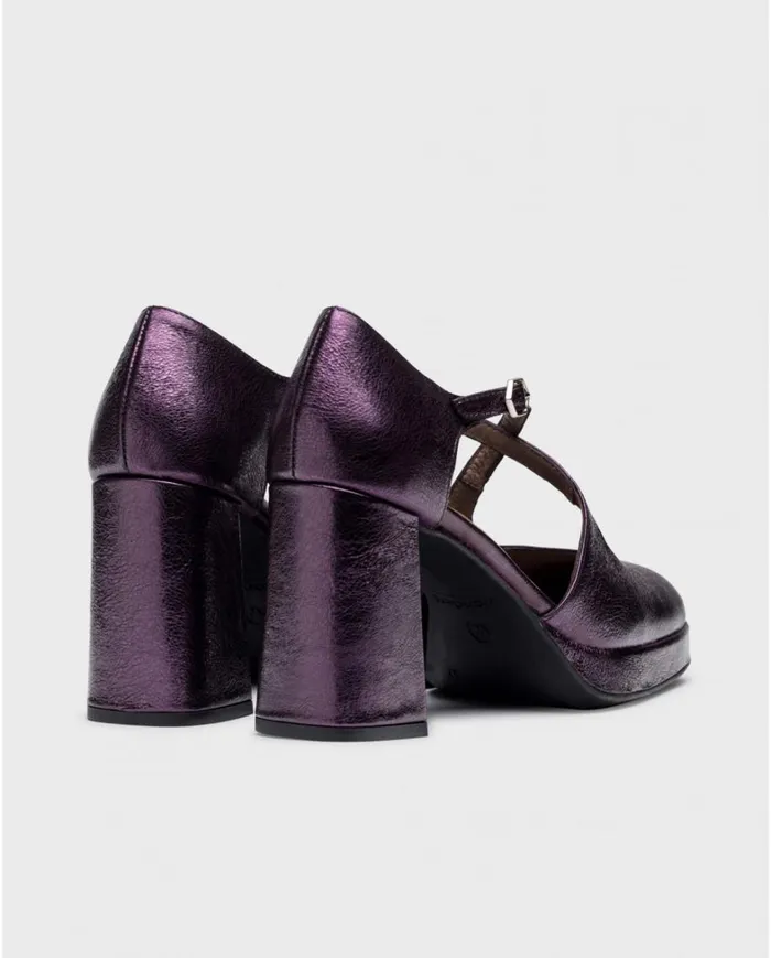 Women Purple TAKI High Heels Wonders Platforms