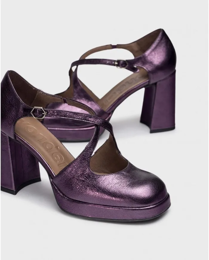 Women Purple TAKI High Heels Wonders Platforms