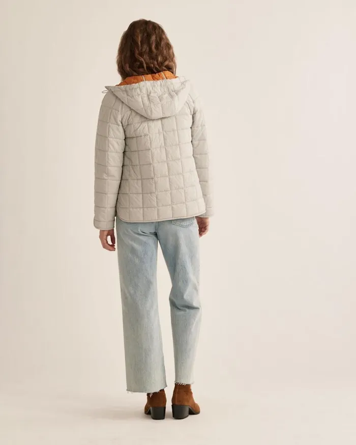 Women QUILTED HOODED JACKET Fogtomato Pendleton Jackets and Coats