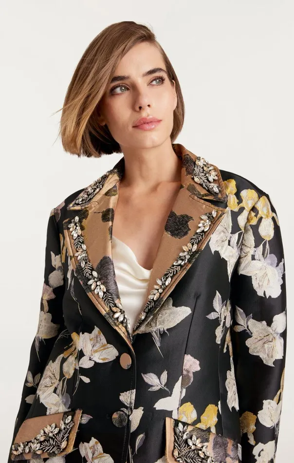 Women Rabia Coat Blackmulti Cinq Sept Jackets