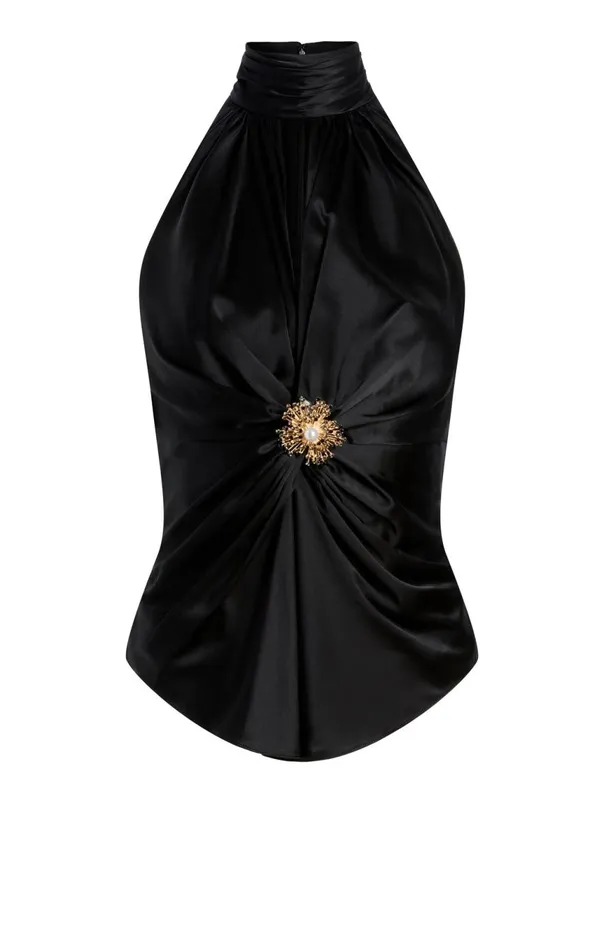Women Rachel Top Black Cinq Sept Tank Tops and Camisoles