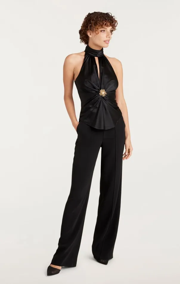 Women Rachel Top Black Cinq Sept Tank Tops and Camisoles