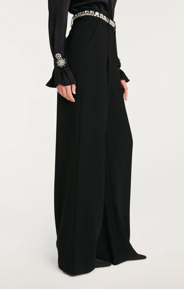 Women Rhinestone Chain Genna Pant Black Cinq Sept Pants