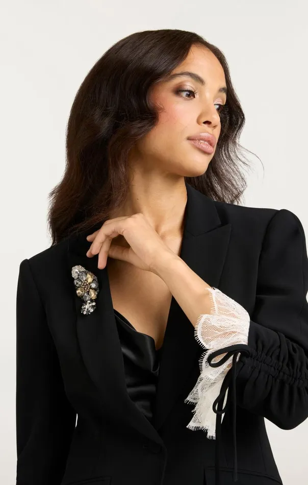 Women Roxie Blazer Blackivory Cinq Sept Blazers