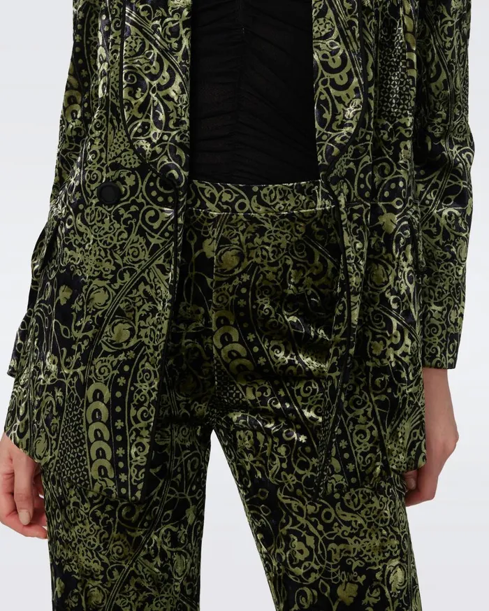 Women Ruthette Velvet Pants Laced Up DVF Pants and Shorts
