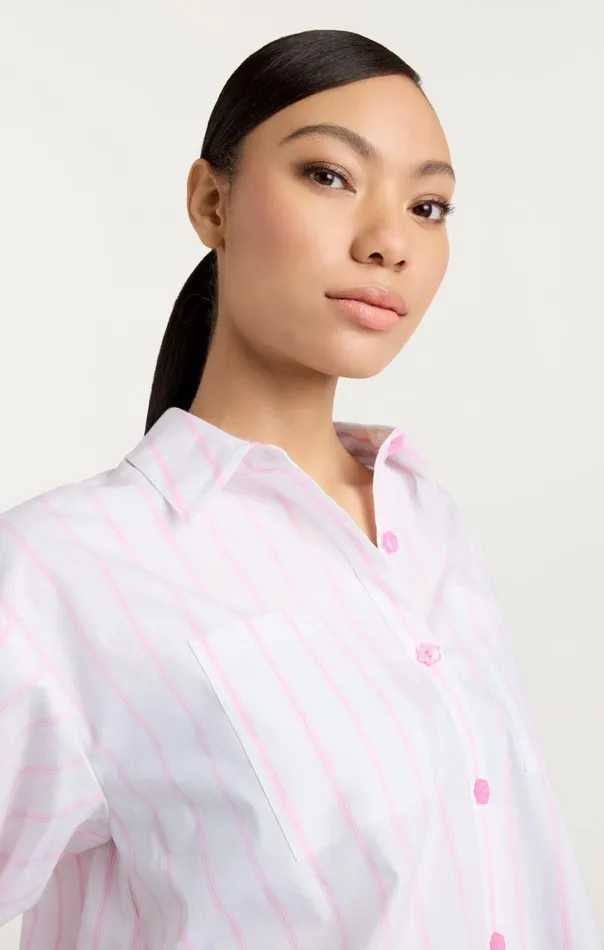 Women Sammy Stripe Jacques Top Whitebubblegum Cinq Sept Coverups