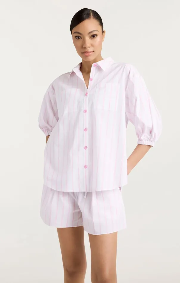 Women Sammy Stripe Jacques Top Whitebubblegum Cinq Sept Coverups