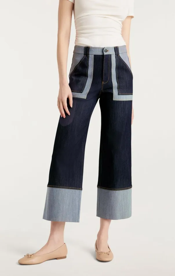 Women Sanam Pant Indigo Cinq Sept Pants