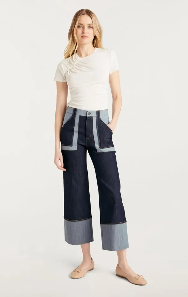 Women Sanam Pant Indigo Cinq Sept Pants