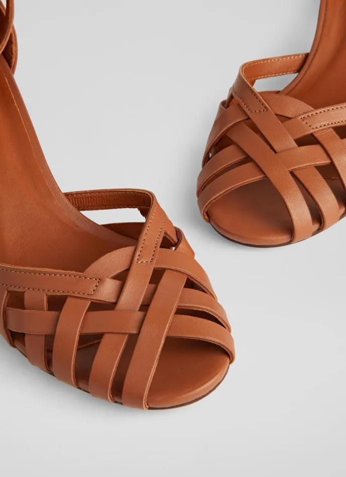 Women Sandals LKBennett Noemia Tan Leather CrissCross Sandals Tan Women Sandals LKBennett Noemia Tan Leather CrissCross Sandals Tan