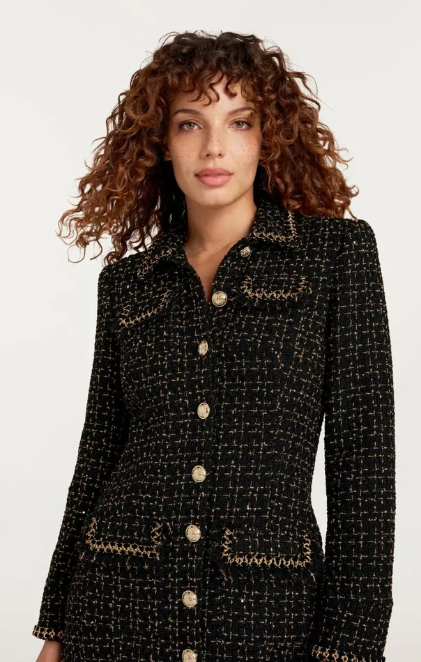 Women Sasha Dress Blackgold Cinq Sept Mini