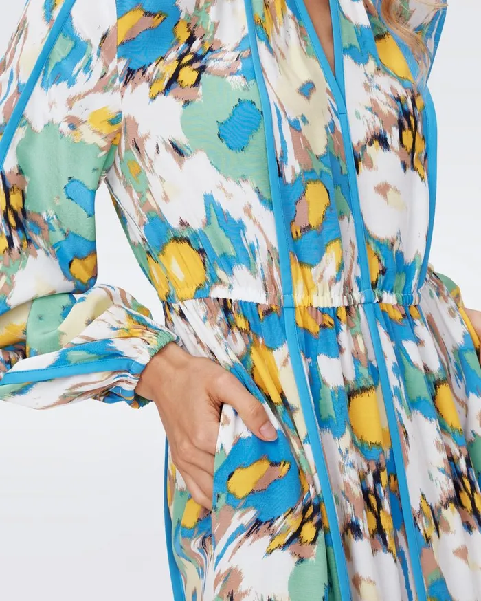 Women Scott Dress Day Dream Floral Blue DVF Dresses