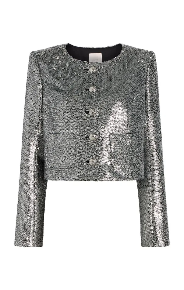 Women Sequin Randi Jacket Silver Cinq Sept Jackets