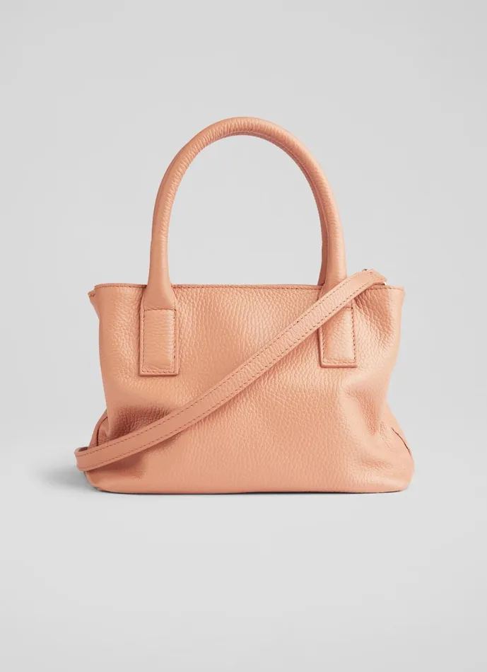 Women Shoulder Bags LKBennett Lilith Pink Grainy Leather Mini Tote Bag Women Shoulder Bags LKBennett Lilith Pink Grainy Leather Mini Tote Bag