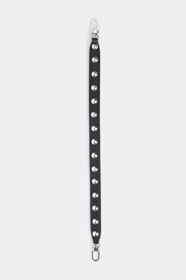 Women Simon Miller Bags Studded Strap In BlackSilver Vegan Leather