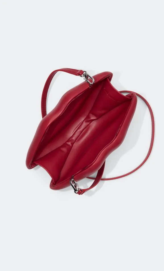 Women Simon Miller Bags Vegan Lip Clutch In Lucky Red Leather Women Simon Miller Bags Vegan Lip Clutch In Lucky Red Leather
