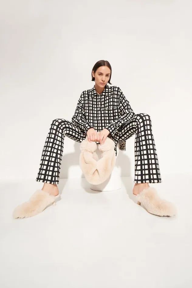 Women Simon Miller Bottoms Knits By Whitsett Pant In Windowpane