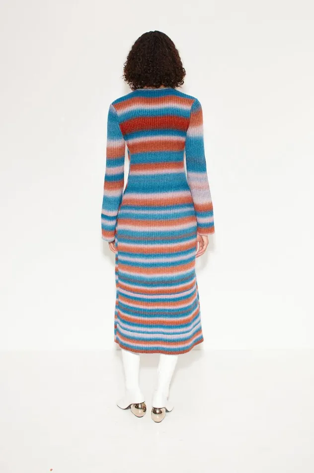 Women Simon Miller Dresses Axon Knit Dress In Matisse Blue Multi Women Simon Miller Dresses Axon Knit Dress In Matisse Blue Multi