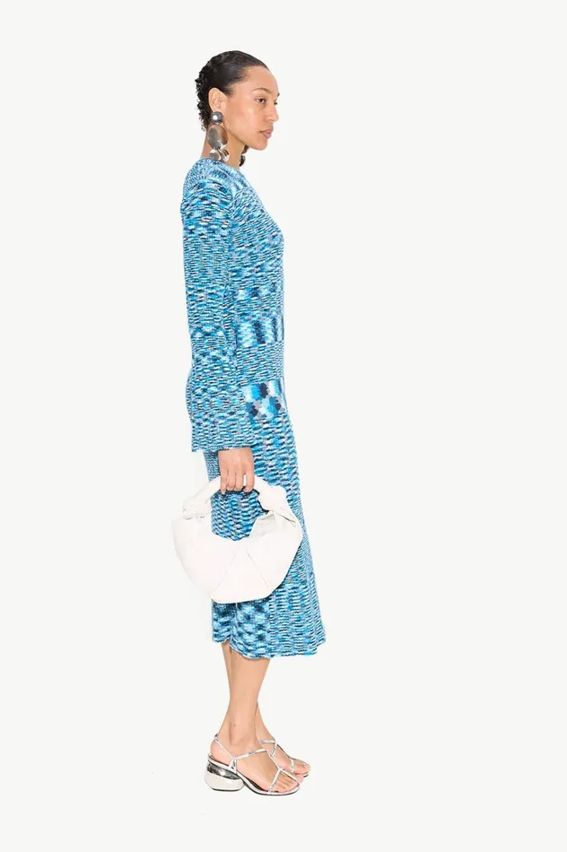 Women Simon Miller Dresses Axon Knit Dress In Vivid Sky Multi Cotton