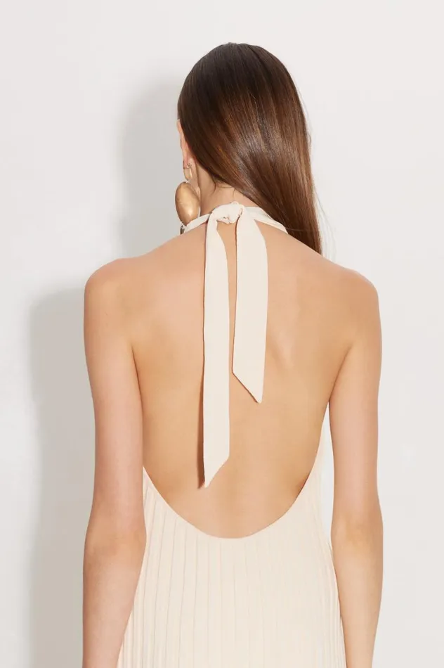 Women Simon Miller Dresses Junjo Fringe Knit Dress In Seashell Women Simon Miller Dresses Junjo Fringe Knit Dress In Seashell