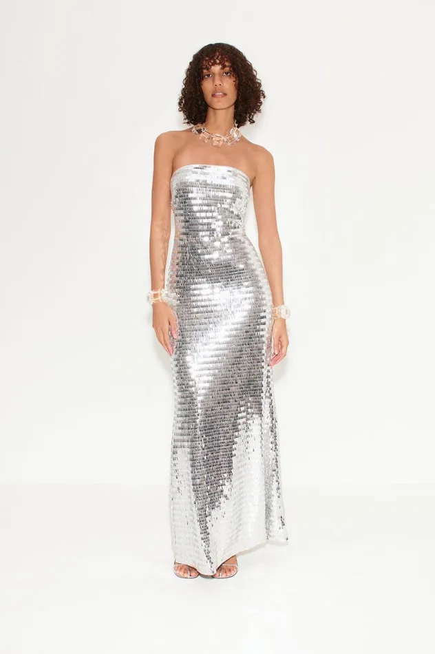Women Simon Miller Dresses Sculpty Strapless Sequin Dress