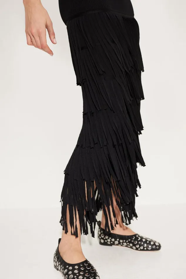 Women Simon Miller Dresses Za Za Fringe Dress In Black Women Simon Miller Dresses Za Za Fringe Dress In Black
