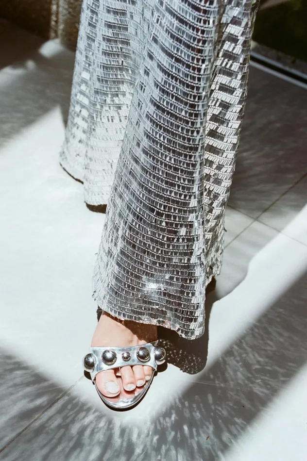 Women Simon Miller Heels Dome Stud Verner Heel In Silver Women Simon Miller Heels Dome Stud Verner Heel In Silver