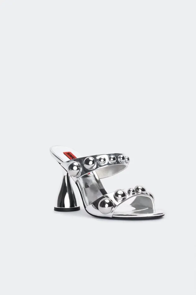 Women Simon Miller Heels Dome Stud Verner Heel In Silver Women Simon Miller Heels Dome Stud Verner Heel In Silver
