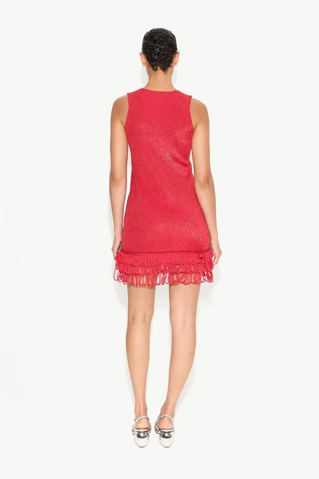 Women Simon Miller Knitwear Albers Knit Mini Dress In Lucky Red Women Simon Miller Knitwear Albers Knit Mini Dress In Lucky Red