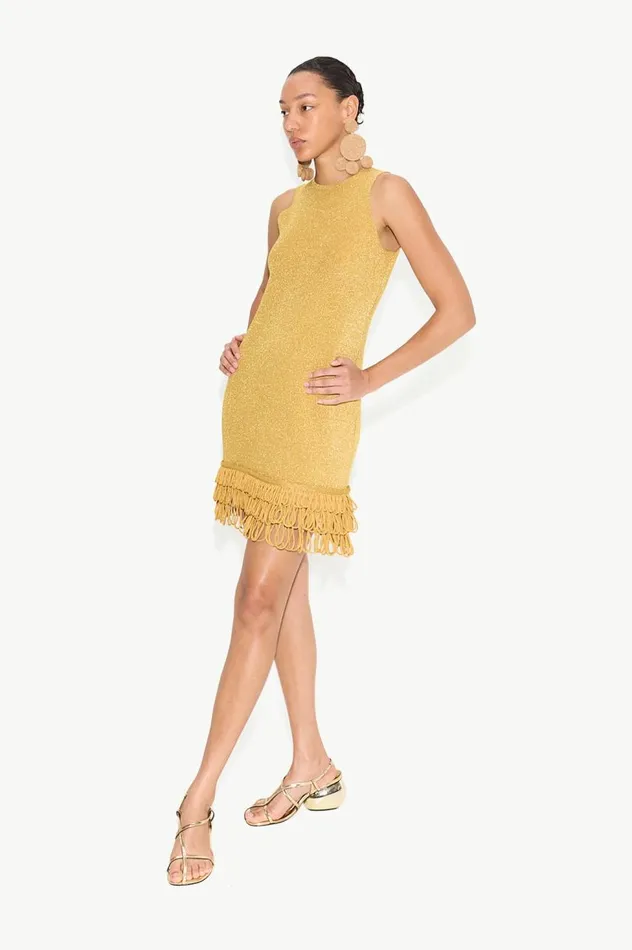Women Simon Miller Knitwear Albers Knit Mini Dress In Star Gold