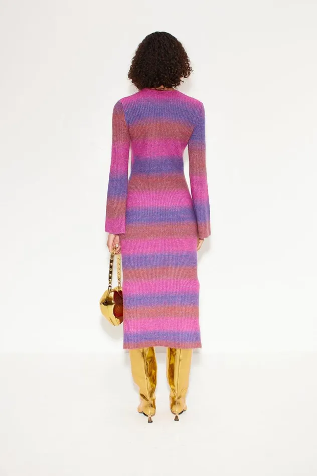 Women Simon Miller Knitwear Axon Dress In Distorted Stripe