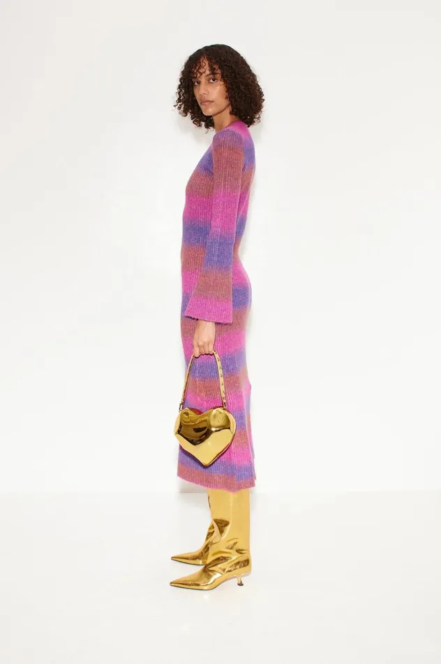 Women Simon Miller Knitwear Axon Dress In Distorted Stripe