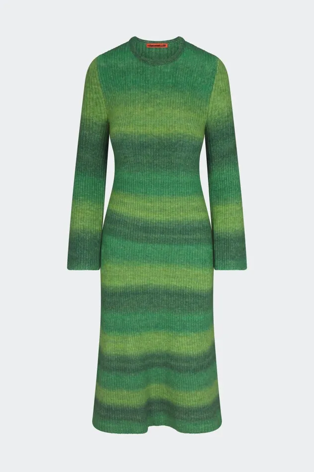 Women Simon Miller Knitwear Axon Dress In Gummy Green Multi