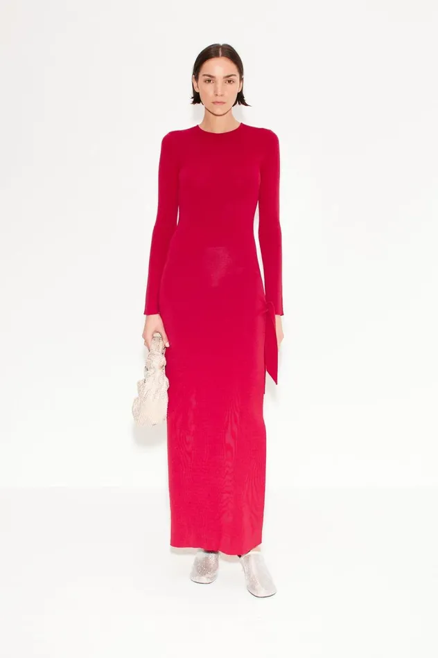 Women Simon Miller Knitwear Knits By Long Sleeve Junjo Dress In Sangria