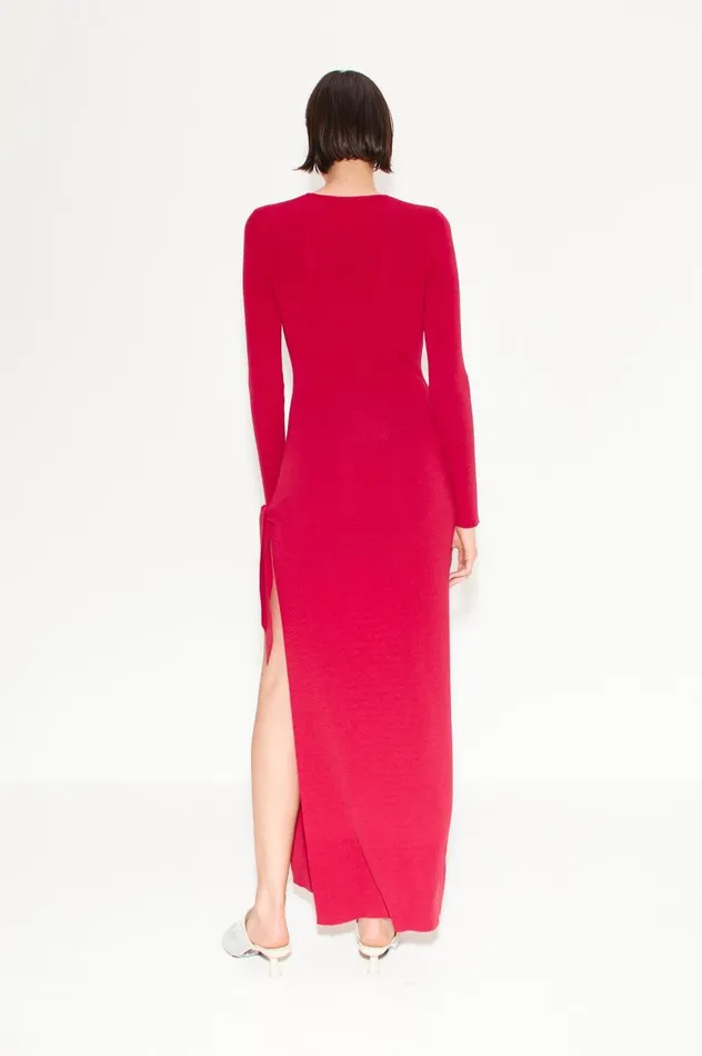 Women Simon Miller Knitwear Knits By Long Sleeve Junjo Dress In Sangria