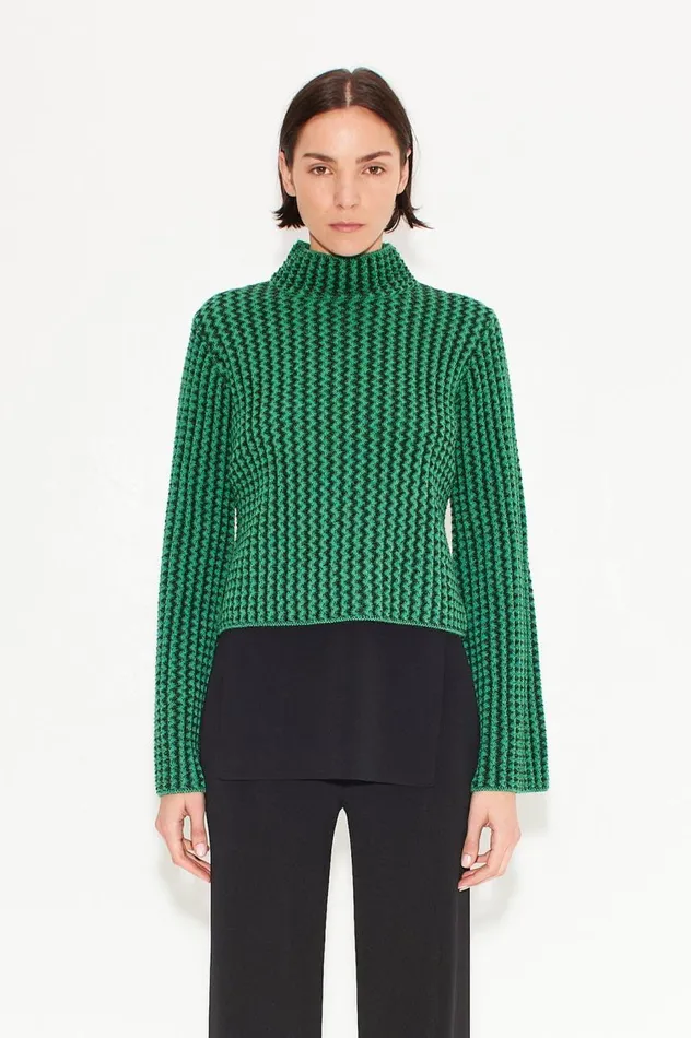 Women Simon Miller Knitwear Simon Miller Peep Textured Knit Sweater In Gummy Green Women Simon Miller Knitwear Simon Miller Peep Textured Knit Sweater In Gummy Green