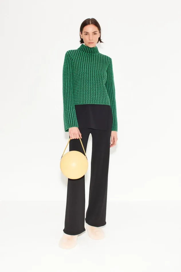 Women Simon Miller Knitwear Simon Miller Peep Textured Knit Sweater In Gummy Green Women Simon Miller Knitwear Simon Miller Peep Textured Knit Sweater In Gummy Green