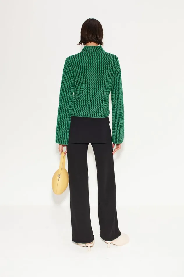 Women Simon Miller Knitwear Simon Miller Peep Textured Knit Sweater In Gummy Green Women Simon Miller Knitwear Simon Miller Peep Textured Knit Sweater In Gummy Green