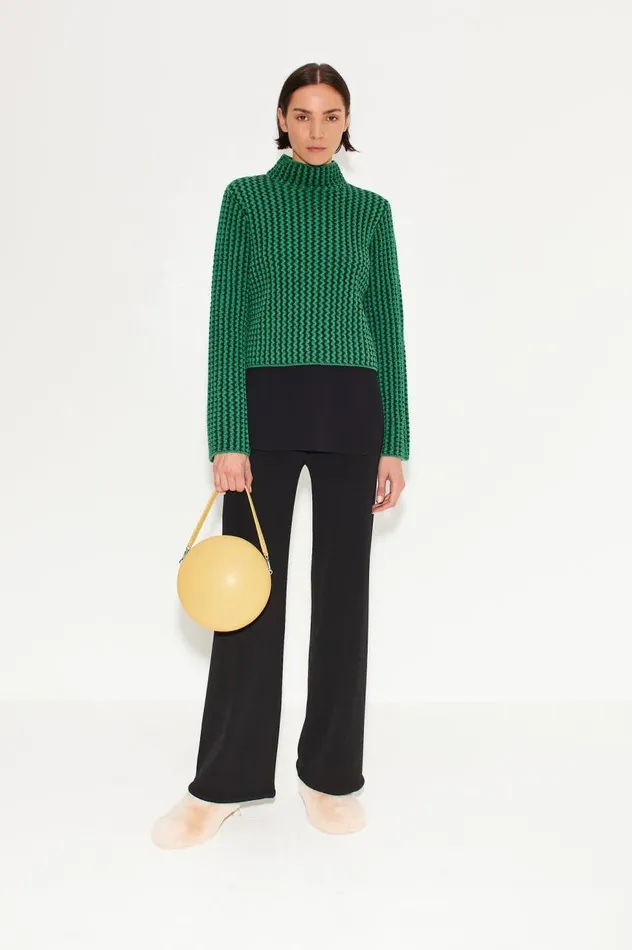 Women Simon Miller Knitwear Simon Miller Peep Textured Knit Sweater In Gummy Green Women Simon Miller Knitwear Simon Miller Peep Textured Knit Sweater In Gummy Green