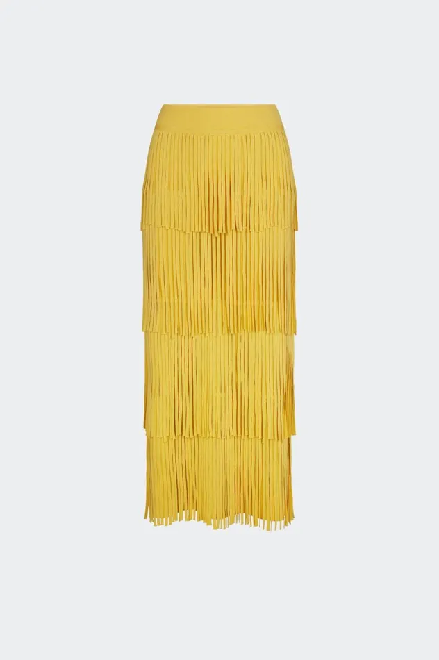 Women Simon Miller Knitwear Za Za Knit Fringe Skirt In Butter