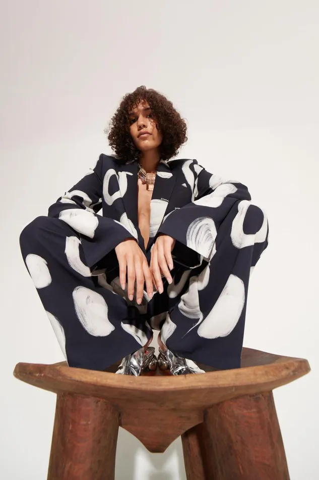 Women Simon Miller Outerwear Lennox Crepe Jacket In Painted Dot