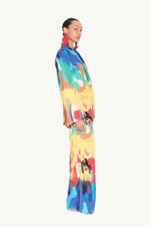 Women Simon Miller Outerwear Lennox Crepe Jacket In Palette Print Women Simon Miller Outerwear Lennox Crepe Jacket In Palette Print