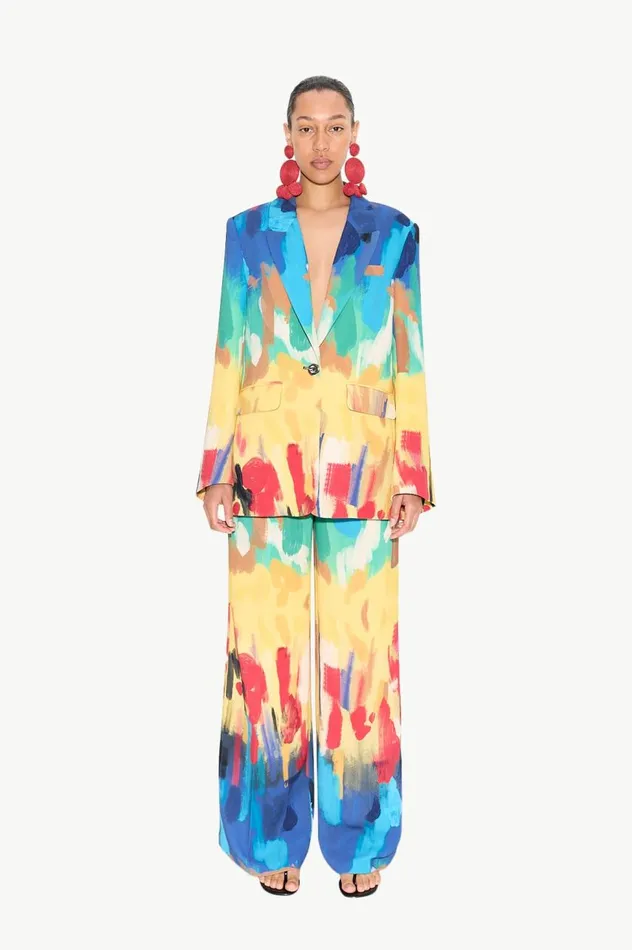 Women Simon Miller Outerwear Lennox Crepe Jacket In Palette Print Women Simon Miller Outerwear Lennox Crepe Jacket In Palette Print