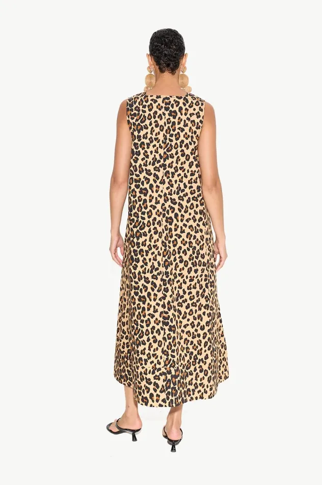 Women Simon Miller Poplin Mar Poplin Dress In Cheetah Cotton