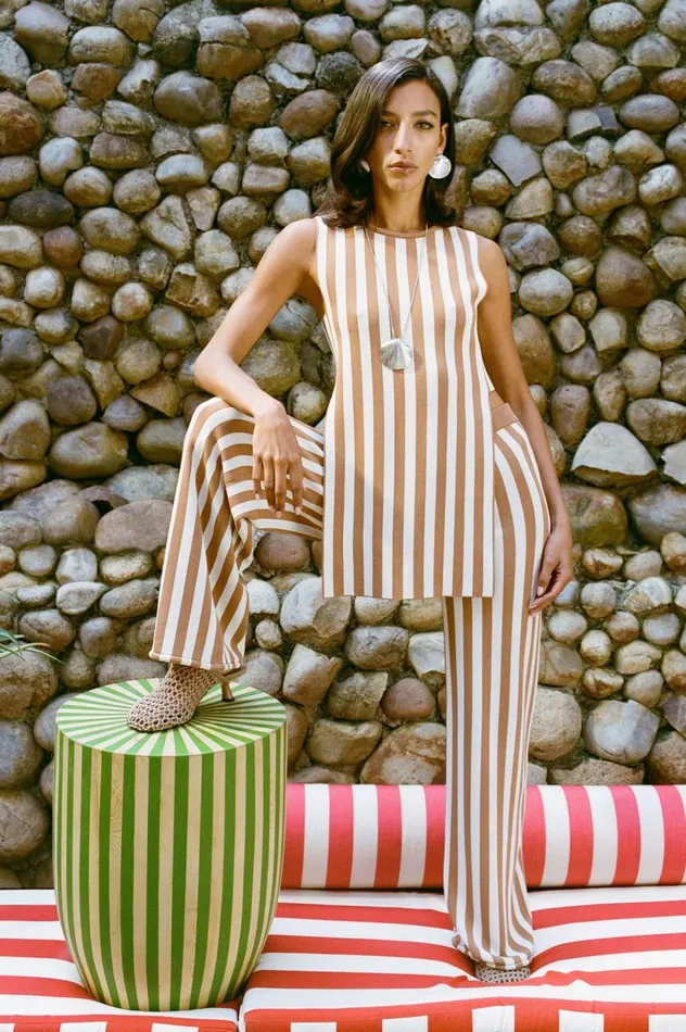 Women Simon Miller Sets Knits By Jabber Pant In Tan Stripe Women Simon Miller Sets Knits By Jabber Pant In Tan Stripe