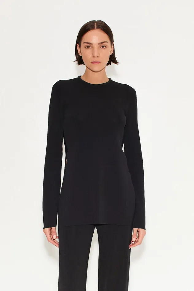 Women Simon Miller Sets Simon Miller Knits By Canoga Long Sleeve Top In Black Women Simon Miller Sets Simon Miller Knits By Canoga Long Sleeve Top In Black