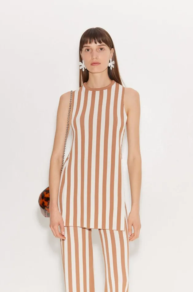 Women Simon Miller Tops Knits By Canoga Top In Tan Stripe